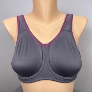 Wacoal Simone Sport High Impact Outer Underwire Sports Bra Size 32D 855170 Gray
